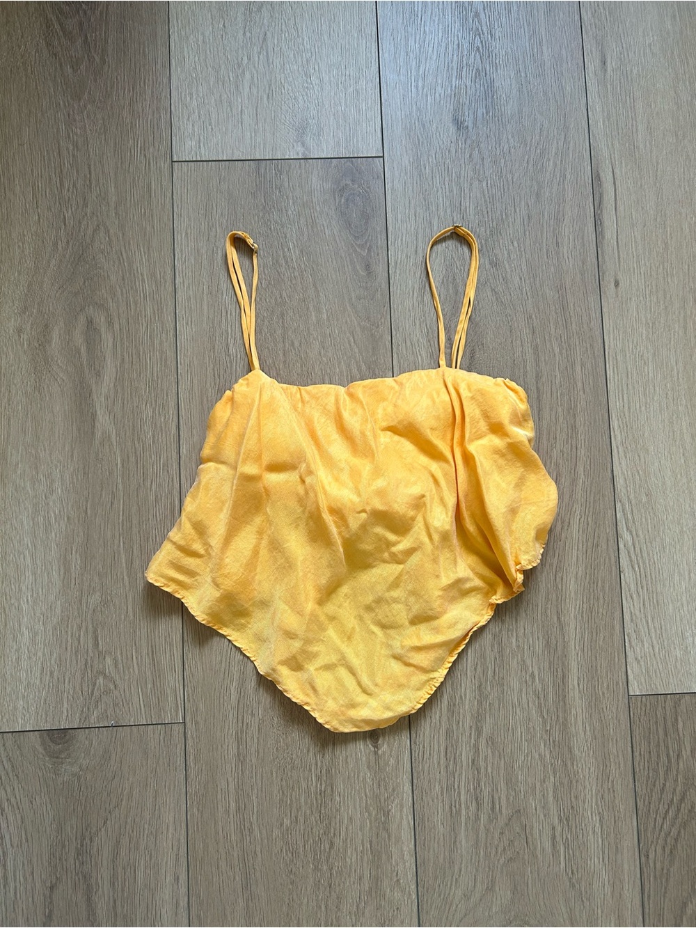 Zara Yellow Spaghetti-Strap One-Piece